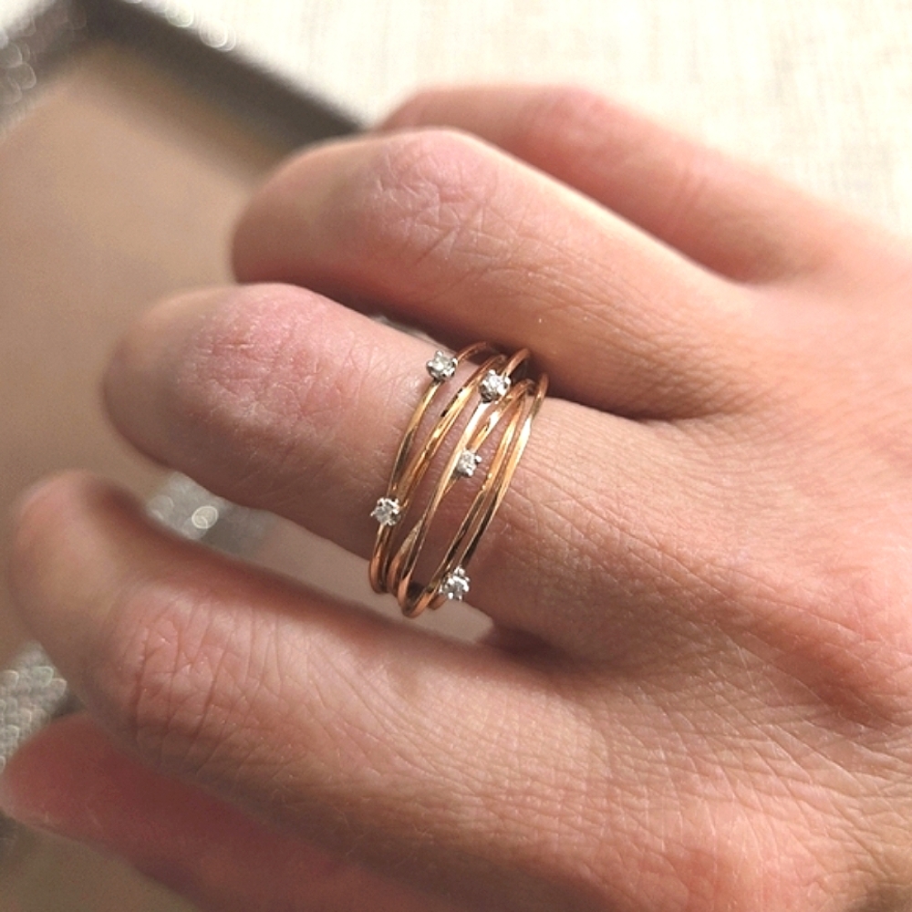 14k Rose Gold Diamond Ring